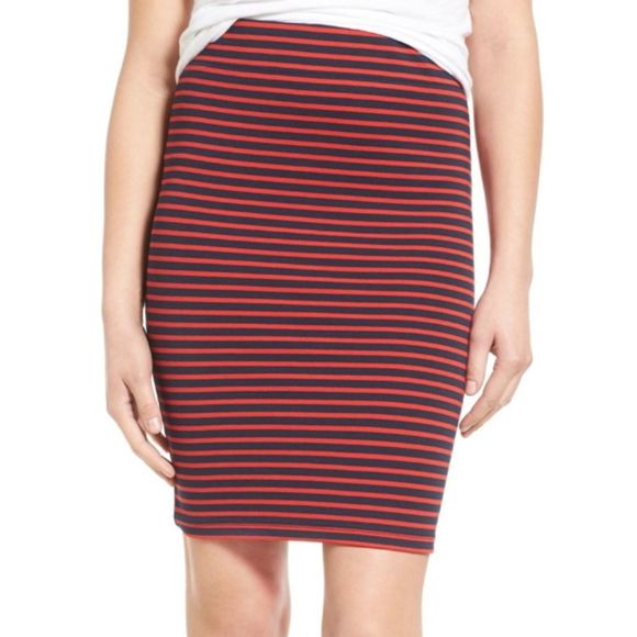 Madewell Dresses & Skirts - Madewell Poppy Stripe Ponte Skirt